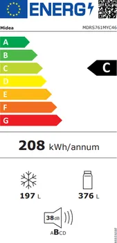 MIDEA MDRS761MYC46 SIDE-BY-SIDE [372L / 197L]