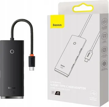 BASEUS LITE SERIJA HUB 4U1 USB-C DO 4X USB 3.0 + USB-C, 25 CM (CRNA) (2 / 3)