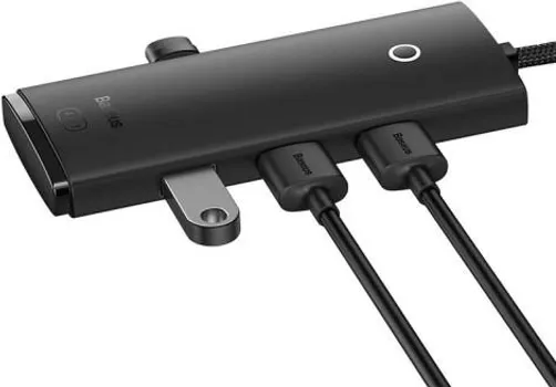 BASEUS LITE SERIJA HUB 4U1 USB-C DO 4X USB 3.0 + USB-C, 25 CM (CRNA) (3 / 3)