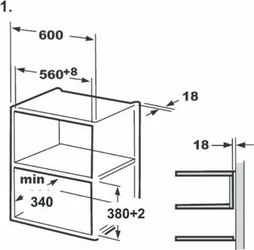 MIDEA AG820BS9 UGRADNA MIKROTALASNA PEĆNICA 20L │ 800 W (3 / 4)