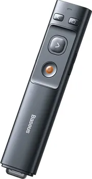 BASEUS ORANGE DOT MULTIFUNCTIONAL REMOTE CONTROL WIRELESS LASERSKI PRESENTER - POVEZIVANJE: BEŽIČNO RF2,4 GHZ - INTERFEJS: USB + TIP C (PLUG&PLAY) - PODRŽANI SISTEMI: WINDOWS, MACOS - BOJA: SIVA - LASERSKI POKAZIVAČ - KONTROLA GLASNOĆE - ISKLJUČIVANJE EKRANA - PREBACIVANJE TONA