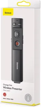 BASEUS ORANGE DOT MULTIFUNCTIONAL REMOTE CONTROL WIRELESS LASERSKI PRESENTER - POVEZIVANJE: BEŽIČNO RF2,4 GHZ - INTERFEJS: USB + TIP C (PLUG&PLAY) - PODRŽANI SISTEMI: WINDOWS, MACOS - BOJA: SIVA - LASERSKI POKAZIVAČ - KONTROLA GLASNOĆE - ISKLJUČIVANJE EKRANA - PREBACIVANJE TONA