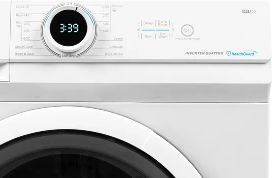 MIDEA MF100W80BA/W-HR │ KAPACITET: 8 KG │ MAKSIMALNA BRZINA CENTRIFUGE: 1400 OBRTAJA/MIN │ TIP MOTORA: BLDC MOTOR │ NIVO BUKE PRI CENTRIFUGIRANJU: 76 DB/B │ BROJ PROGRAMA: 15 │ DIMENZIJE: Š: 59,5 CM × D: 53,3 CM × V: 85 CM (5 / 7)