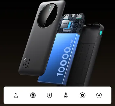 JOYROOM JR-PBF12 10000MAH POWERBANK 2.4A 2X USB-A 1X USB-C – BLACK (6 / 16)