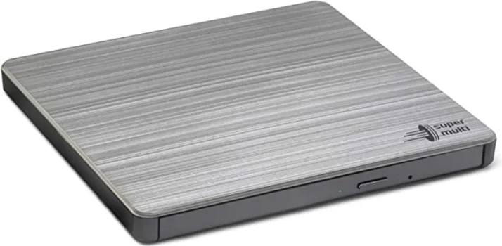 LG SLIM EXTERNAL PORTABLE DVD BURNER & DRIVE, M-DISC SUPPORT, 2 0,MAX 8X DVDR SPEED, SILVER (1 / 2)