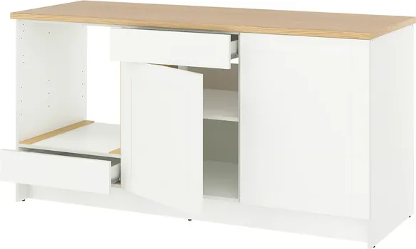 IKEA KNOXHULT PODNI ORMARIĆ S VRATIMA I FIOKOM, BIJELA OKVIR, 180 CM (1 / 3)