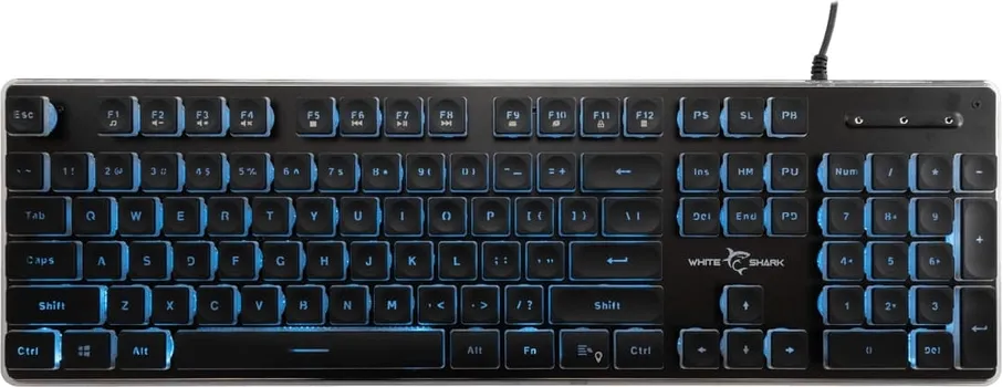 WHITE SHARK TACHI CRNA NUMERIČKI DIO, MEMBRANSKI TASTERI, ŽIČNA, EN, LED POZADINSKO OSVJETLJENJE LED (1 / 1)