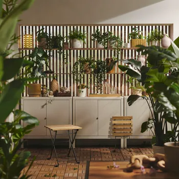 IKEA TÄRNÖ STOLIČICA, CRNA/SVIJETLOSMEĐE BAJCOVANO, 30X42 CM (4 / 4)