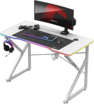 HUZARO HERO 1.7 RGB WHITE GAMING STO │ RGB OSVJETLJENJE │ BOJA: BIJELA │ ŠIRINA STOLA: 120 CM │ KATEGORIJA: GAMING STOLOVI