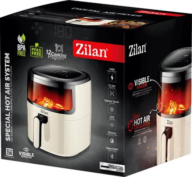 ZILAN / FLORIA FRITEZA BEZ DIGITALNA FRITEZA NA VRUĆ VAZDUH, 1500 W, ZAPREMINA POSUDE 5 LIT. - ZLN9984, KREM (2 / 2)