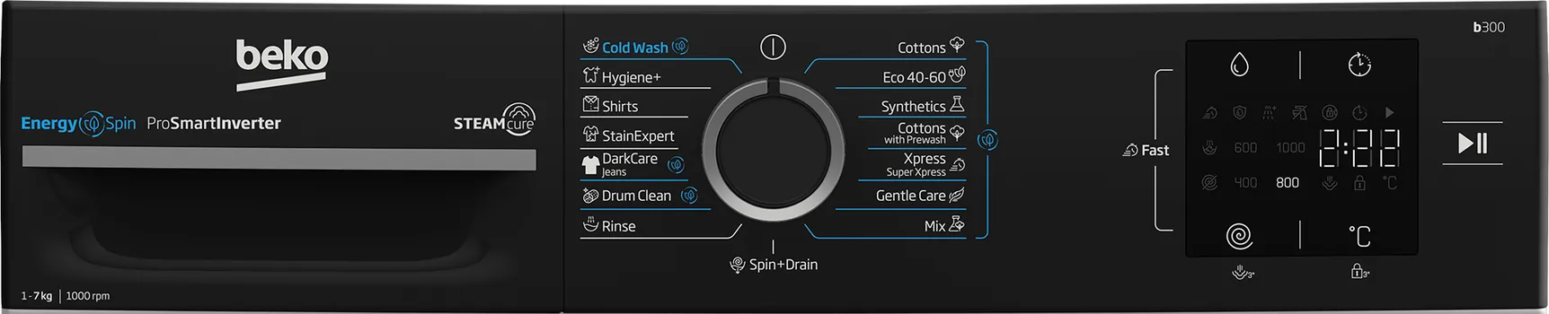 BEKO BM3WFSU37013WPBB [7KG / 1000 RPM / 49 CM / INVERTER / 72 DBA] (6 / 10)