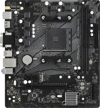 ASROCK AMD MB A520M-HVS, 2*DDR4 4600+MHZ(OC), ULTRA M.2, VGA/HDMI, USB 3.2, SOCKET AM4 (4 / 6)
