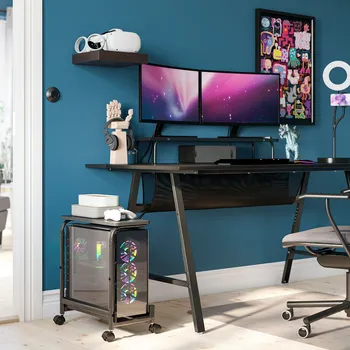 IKEA LÅNESPELARE KOLICA ZA RAČUNAR S POLICOM, CRNA, 50X27 CM (3 / 4)