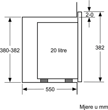 BOSCH MIKROVALNA SERIE 4| CRNA,800W, 20L ( BFL520MB0 ) (9 / 11)