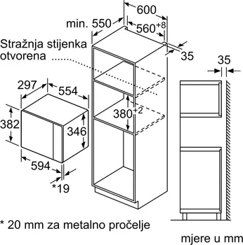 BOSCH MIKROVALNA SERIE 4| CRNA,800W, 20L ( BFL520MB0 ) (11 / 11)
