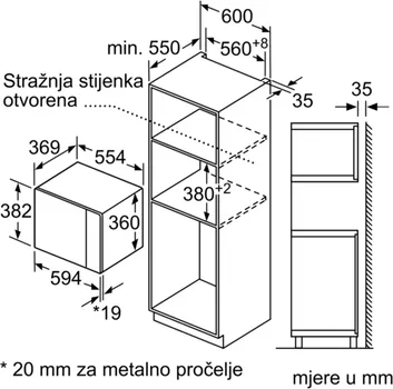 BOSCH UGRADNA MIKROTALASNA RERNA BFL554MB0 (4 / 5)