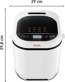 TEFAL PAIN DORE 1KG PEKAČ HLEBA (PF210138) │ BROJ PROGRAMA: 12 │ SNAGA: 610-720W │ VELIČINE HLJEBA: 500G, 750G, 1000G │ MATERIJAL: PLASTIKA │ INTERFEJS: LCD │ ODLOŽENI START: DO 15 SATI │ ODRŽAVANJE TOPLOTE: 1 SAT │ PREMAZ POSUDE: PTFE │ OBLIK POSUDE: KVADRATNA │ NIVOI PEČENJA: SVIJETLA / SREDNJA / TAMNA │ BOJE: BIJELA (1 / 18)