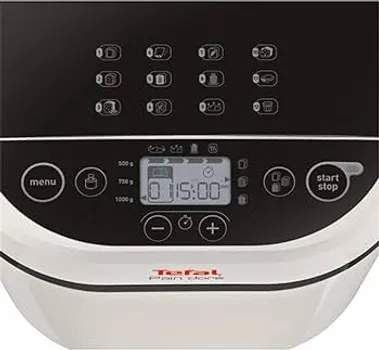 TEFAL PAIN DORE 1KG PEKAČ HLEBA (PF210138) │ BROJ PROGRAMA: 12 │ SNAGA: 610-720W │ VELIČINE HLJEBA: 500G, 750G, 1000G │ MATERIJAL: PLASTIKA │ INTERFEJS: LCD │ ODLOŽENI START: DO 15 SATI │ ODRŽAVANJE TOPLOTE: 1 SAT │ PREMAZ POSUDE: PTFE │ OBLIK POSUDE: KVADRATNA │ NIVOI PEČENJA: SVIJETLA / SREDNJA / TAMNA │ BOJE: BIJELA (8 / 18)
