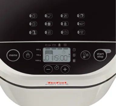 TEFAL PAIN DORE 1KG PEKAČ HLEBA (PF210138) │ BROJ PROGRAMA: 12 │ SNAGA: 610-720W │ VELIČINE HLJEBA: 500G, 750G, 1000G │ MATERIJAL: PLASTIKA │ INTERFEJS: LCD │ ODLOŽENI START: DO 15 SATI │ ODRŽAVANJE TOPLOTE: 1 SAT │ PREMAZ POSUDE: PTFE │ OBLIK POSUDE: KVADRATNA │ NIVOI PEČENJA: SVIJETLA / SREDNJA / TAMNA │ BOJE: BIJELA (12 / 18)