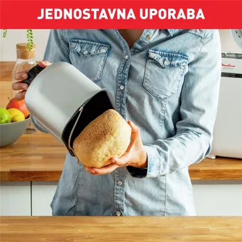 TEFAL PAIN DORE 1KG PEKAČ HLEBA (PF210138) │ BROJ PROGRAMA: 12 │ SNAGA: 610-720W │ VELIČINE HLJEBA: 500G, 750G, 1000G │ MATERIJAL: PLASTIKA │ INTERFEJS: LCD │ ODLOŽENI START: DO 15 SATI │ ODRŽAVANJE TOPLOTE: 1 SAT │ PREMAZ POSUDE: PTFE │ OBLIK POSUDE: KVADRATNA │ NIVOI PEČENJA: SVIJETLA / SREDNJA / TAMNA │ BOJE: BIJELA (13 / 18)