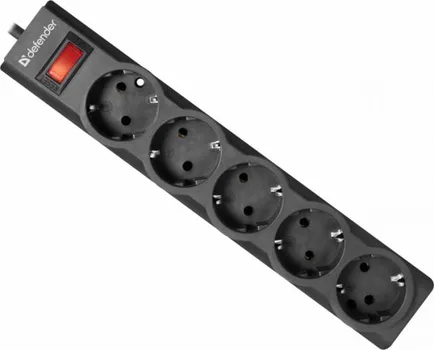 PRODUZNI KABAL ES 1.8, SURGE PROTECT 1.8M BLACK, 5 OUTLETS (1 / 1)