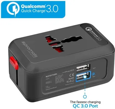 PROMATE UNIPLUG-QC3 USB 3.0 DUAL PUNJAČ