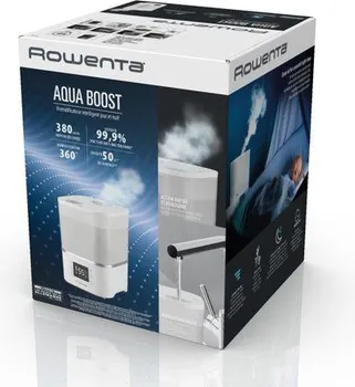 ROWENTA AQUA BOOST HU4020 OVLAŽIVAČ VAZDUHA │ TEHNOLOGIJA: ULTRAZVUČNA │ KAPACITET REZERVOARA: 2,5 L │ POVRŠINA: DO 40 M² │ KAPACITET OVLAŽIVANJA: 380 ML/H │ BRZINE: 6 │ NIVO BUKE: 40 DB │ VREME RADA: 8 H │ VRSTA MAGLE: HLADNO I TOPLO │ KONTROLE: NA DODIR, TAJMER, NOĆNI MOD, HIGROMETAR │ SNAGA: 115 W │ DIMENZIJE: 210X275 MM