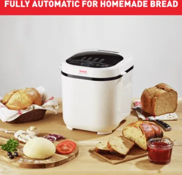 TEFAL PAIN DORE 1KG PEKAČ HLEBA (PF210138) │ BROJ PROGRAMA: 12 │ SNAGA: 610-720W │ VELIČINE HLJEBA: 500G, 750G, 1000G │ MATERIJAL: PLASTIKA │ INTERFEJS: LCD │ ODLOŽENI START: DO 15 SATI │ ODRŽAVANJE TOPLOTE: 1 SAT │ PREMAZ POSUDE: PTFE │ OBLIK POSUDE: KVADRATNA │ NIVOI PEČENJA: SVIJETLA / SREDNJA / TAMNA │ BOJE: BIJELA (3 / 6)