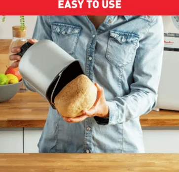TEFAL PAIN DORE 1KG PEKAČ HLEBA (PF210138) │ BROJ PROGRAMA: 12 │ SNAGA: 610-720W │ VELIČINE HLJEBA: 500G, 750G, 1000G │ MATERIJAL: PLASTIKA │ INTERFEJS: LCD │ ODLOŽENI START: DO 15 SATI │ ODRŽAVANJE TOPLOTE: 1 SAT │ PREMAZ POSUDE: PTFE │ OBLIK POSUDE: KVADRATNA │ NIVOI PEČENJA: SVIJETLA / SREDNJA / TAMNA │ BOJE: BIJELA (6 / 6)