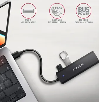 AXAGON USB-C 3.2 HUB SA 5 PORTOVA SA PODRŠKOM ZA PUNJENJE (3 / 9)