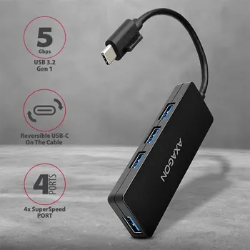 4-PORT USB3.0 TYPE-C HUB, AXAGON (4 / 5)