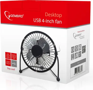 GEMBIRD METALNI VENTILATOR, USB 10CM DESKTOP FAN, BLACK, NF-03 