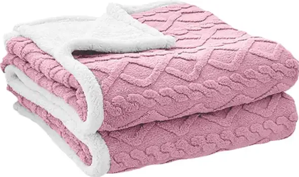 CUNGU ĆEBE BERBER FLEECE SHERPA 180X200 PINK 225 6 (1 / 1)