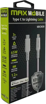APPLE DATA KABL ZA IPHONE MAXMOBILE LIGHTNING-TYPE C MFI QC 3A 1,2M KEVLER BIJELI (1 / 1)