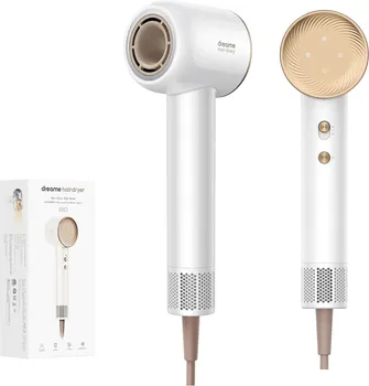 DREAME HAIR GLORY FEN ZA KOSU │ NAPON: 220-240V 50/60HZ │ BRZINA STRUJANJA VAZDUHA: 70 M/S │ NAČINI RADA: 4 TEMPERATURE, 2 BRZINE │ IONIZACIJA: 300M ANIONI PLATINE ZA NJEGU KOSE │ BUKA: 76 DB │ LED INDIKATOR TEMPERATURE (2 / 7)