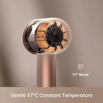 DREAME HAIR GLORY FEN ZA KOSU │ NAPON: 220-240V 50/60HZ │ BRZINA STRUJANJA VAZDUHA: 70 M/S │ NAČINI RADA: 4 TEMPERATURE, 2 BRZINE │ IONIZACIJA: 300M ANIONI PLATINE ZA NJEGU KOSE │ BUKA: 76 DB │ LED INDIKATOR TEMPERATURE (5 / 7)