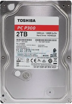 TOSHIBA P300 2TB / HDD 3.5 / SATA III 6GB/S / 128MB CACHE / 5400 RPM HDWD220UZSVA (1 / 2)