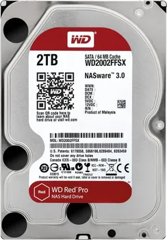 WESTERN DIGITAL RED PRO NAS 2TB / HDD 3.5 / SATA III / 64MB CACHE / 7200 RPM (4 / 4)