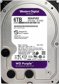WESTERN DIGITAL PURPLE SURVEILLANCE 6TB / HDD 3.5 SATA III 64MB CACHE WD64PURZ (4 / 4)