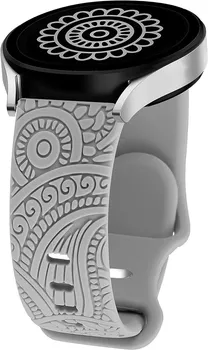 CARVEN PATTERN SILIKONSKA NARUKVICA ZA SAT [20MM / GREY] (5 / 7)