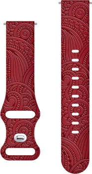 CARVEN PATTERN SILIKONSKA NARUKVICA ZA SAT [20MM / RED] (1 / 7)
