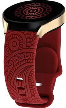 CARVEN PATTERN SILIKONSKA NARUKVICA ZA SAT [20MM / RED] (2 / 7)