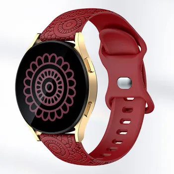 CARVEN PATTERN SILIKONSKA NARUKVICA ZA SAT [20MM / RED] (4 / 7)
