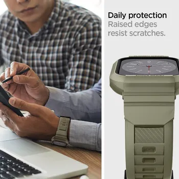 APPLE SPIGEN RUGGED ARMOR PRO NARUKVICA WATCH 4/5/6/7/8/SE (44/45 MM) VINTAGE KHAKI (16 / 16)