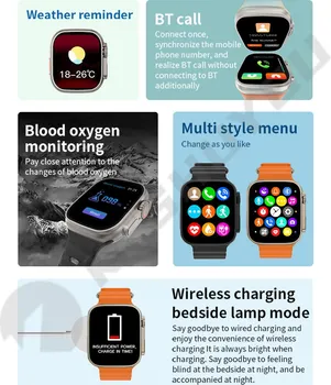 APPLE S8 ULTRA MAX SMART SAT ORANGE (WATCH ULTRA REPLIKA) (4 / 10)