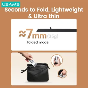 USAMS US-ZJ070 SPRING FOLDING DESKTOP TABLET/PHONE STAND WHITE (5 / 7)