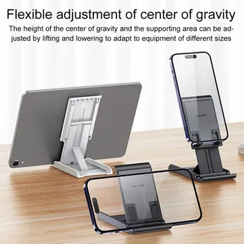 USAMS US-ZJ073 FOLDING DESKTOP STAND FOR PHONES/TABLETS BLACK (4 / 5)