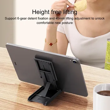 USAMS US-ZJ073 FOLDING DESKTOP STAND FOR PHONES/TABLETS BLACK (5 / 5)