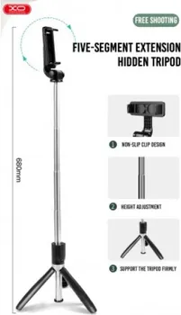 XO BLUETOOTH TRIPOD/SELFIESTICK SS08 WITH REMOTE (8 / 8)