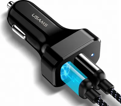 USAMS NT TRAVEL TU SERIES TYPE-C + C13 2.1A DUAL USB AUTO PUNJAČ (6 / 6)